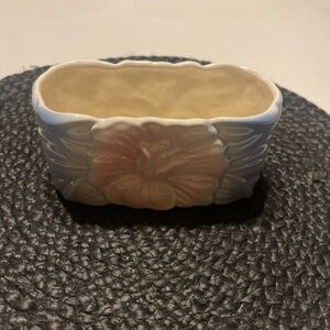 Vintage Royal Copley small Ceramic Floral Planter with blossom Pink Flower